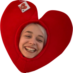 nina.fyi's happy heart shaped face